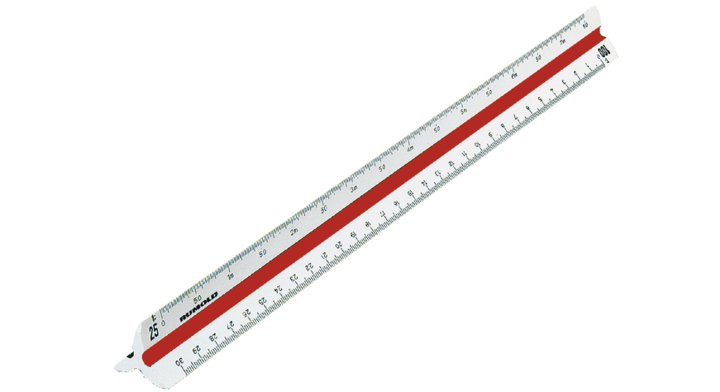 Schaalstok rumold 150/30 2 1:20/25/33.33/50/75/100