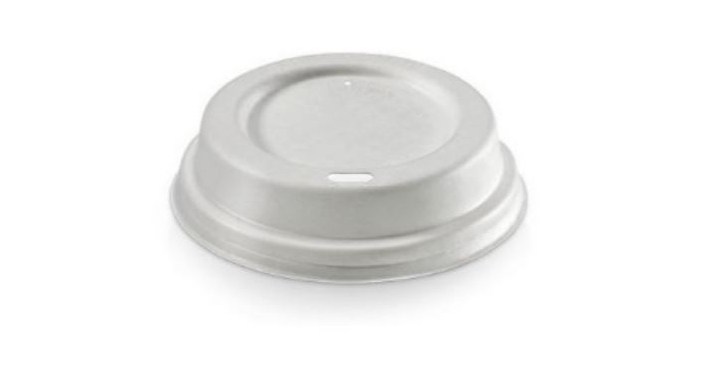 Deksel voor drinkbeker, fiber, 90mm, wit (1200 stuks)