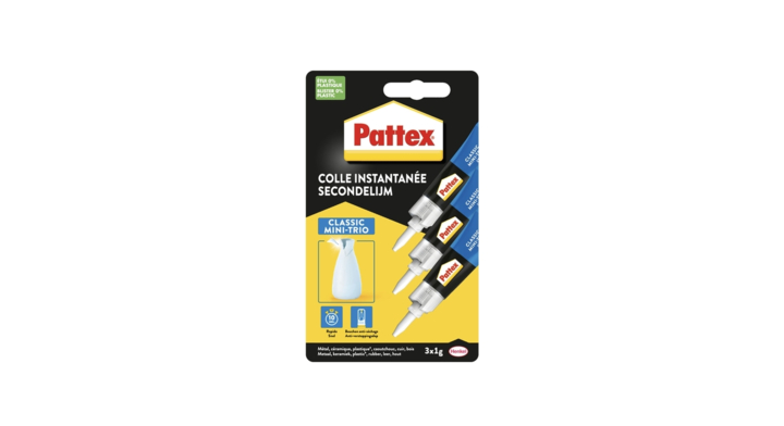 Secondelijm Pattex mini trio 1gr