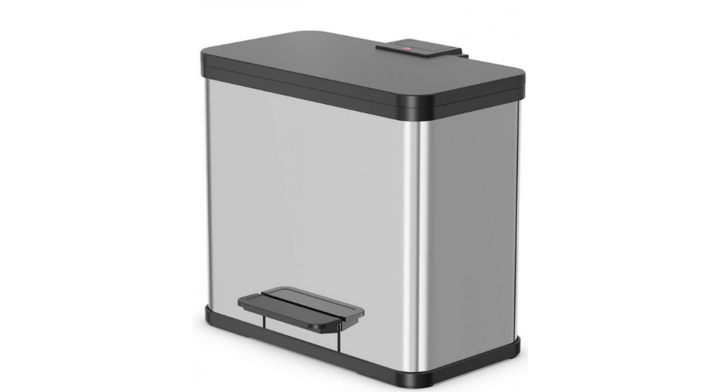 Hailo Öko Duo Plus, pedaalemmer, 17+9 liter, RVS, VB 016171