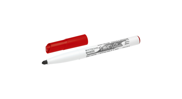 Viltstift bic 1741 whiteboard rond 2mm rood