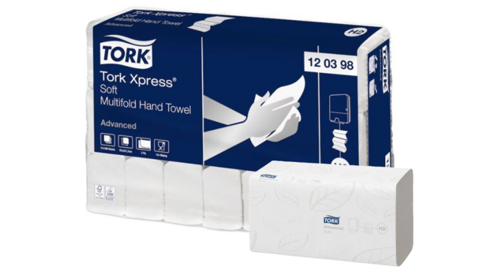 Tork Advanced | Interfold Papieren Handdoekjes | 25,5x21,2cm | 2-Laags | H2 | Wit | 120398 (3.780 stuks)