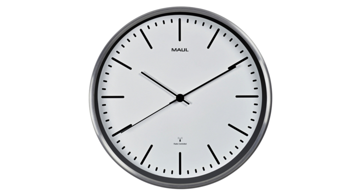 Wandklok maulfly 30.5cm wit/aluminium(9063402)