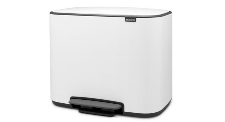 Brabantia, pedaalemmer, 11+23 liter, wit, VB 121142