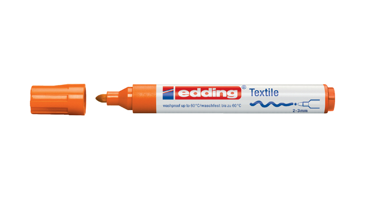 Viltstift edding 4500 textiel rond 2-3mm oranje