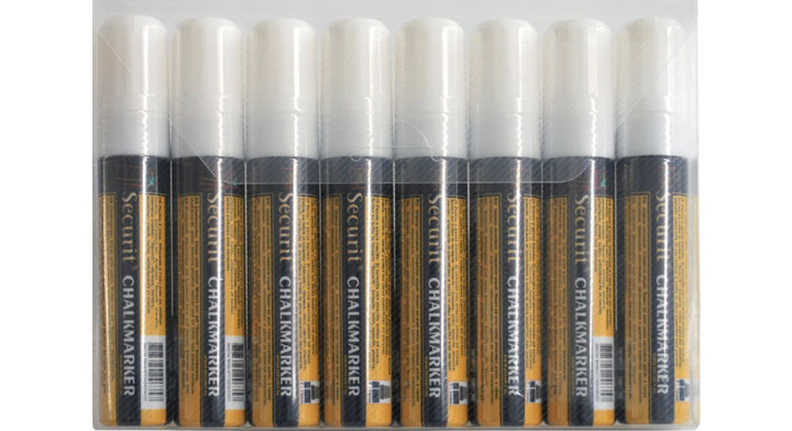 Krijtstift securit sma-720 blokpunt 7-15mm wit(sma720-v8-wt)
