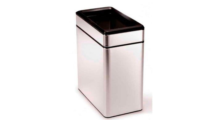 Simplehuman Open Bin, afvalbak, 10 liter, mat RVS, VB 006260