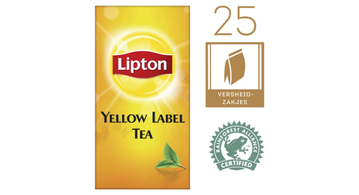 Lipton, thee, 1.5 gram, yellow label, 15890701 (25 stuks)