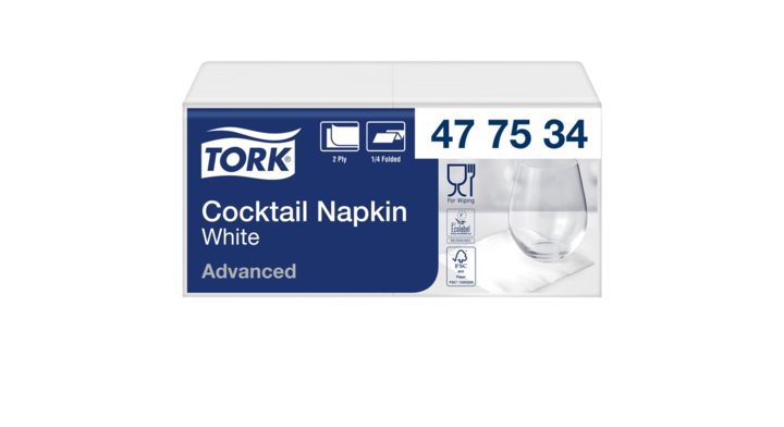 Cocktailservet tork advanced 2laags 200 vel wit(477534)