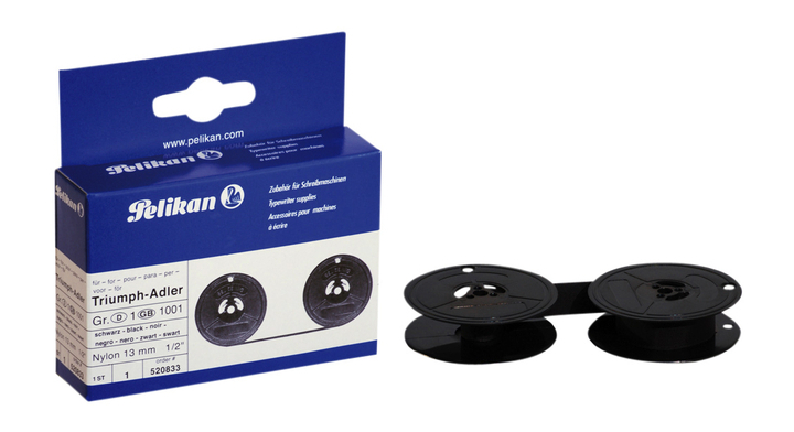 Lint pelikan gr 1 dubbelspoel nylon zwart
