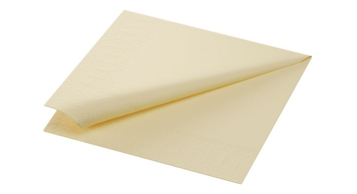 Duni Tissue, servet, 33x33 cm, 3-laags, Champagne, 2762 (1000 stuks) | OP=OP AANBIEDING