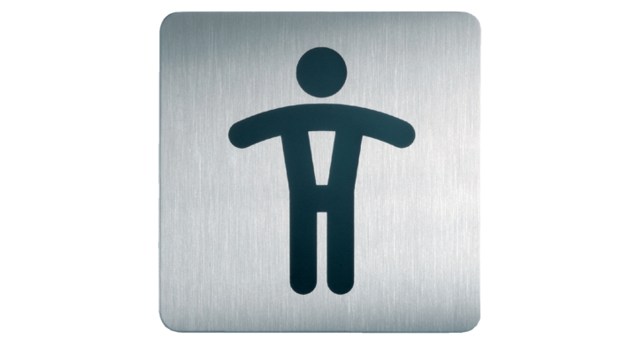 Durable, ruimteaanduiding, 15x15cm, herentoilet, 495423 (1 stuk)