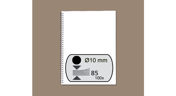 Draadrug fellowes 34 rings 10mm a4 zwart
