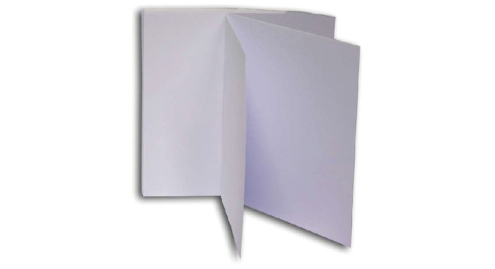 Dubbele kaart papyrus design 260x130 wit