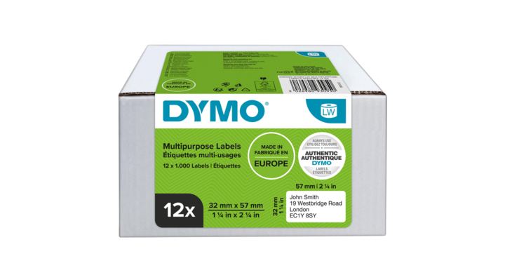 Label etiket dymo 11354 57mmx32mm 12000stuks(2093095)