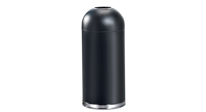 Afvalbak Met Open Top | 55 Liter | Zwart | VB 667819