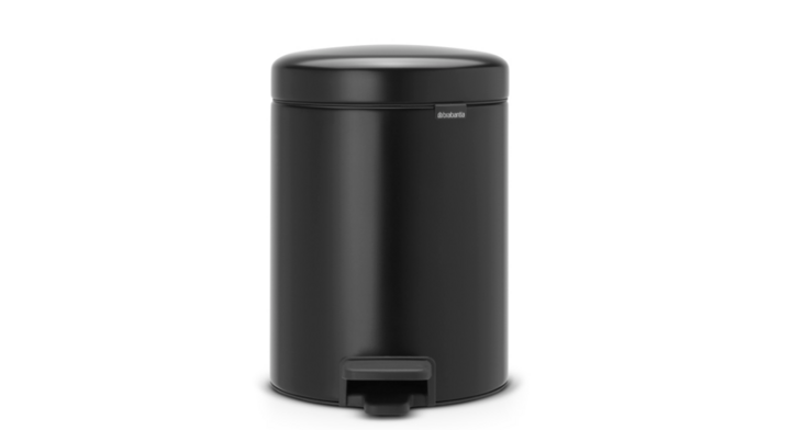 Brabantia, pedaalemmer, 5 liter, mat zwart, VB 112928
