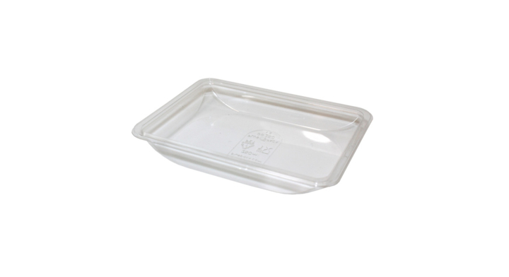 Tray APET rechthoekig 250ml transparant / ds600