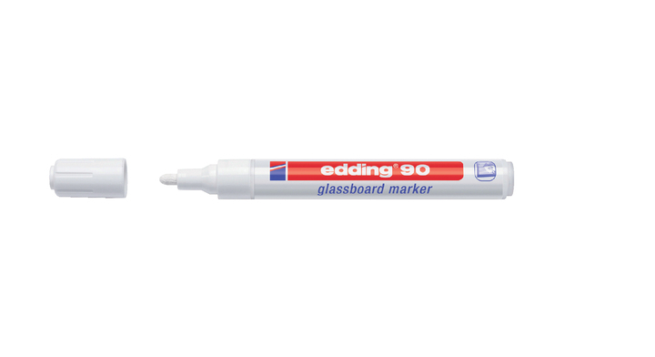 Viltstift edding 90 glasbord wit(4-90049)
