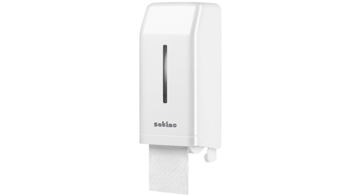 Satino by WEPA | Systeemrol Toiletpapier Dispenser | JT3 | Wit | 332540 - OP=OP AANBIEDING