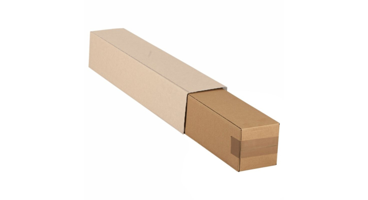 Vierkante koker formaat 750x120x120mm bruin(433169)