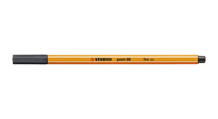 Fineliner stabilo point 88/97 diepkoud grijs(88/97)