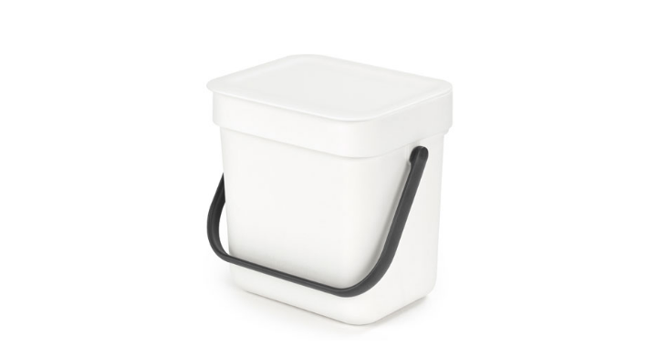 Brabantia, afvalemmer sort & go, 3 liter, wit, VB 129864