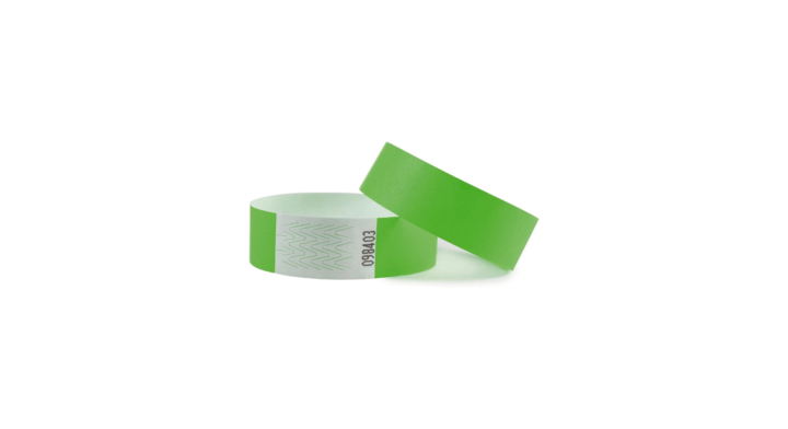 Polsband, Tyvek, groen, 390001 (100 stuks)