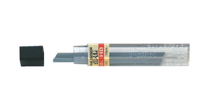 Potloodstift pentel 0.5mm zwart per koker hb