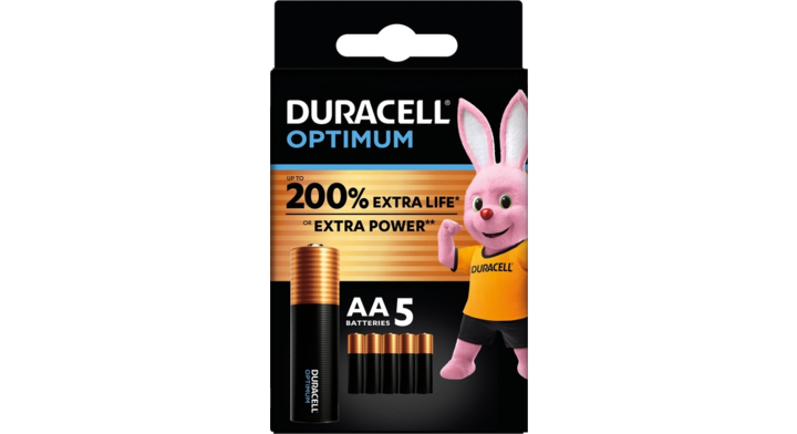 Batterij duracell optimum aa 5st(5000394137769)
