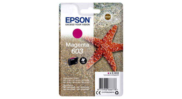 Inkcartridge epson 603 t03u3 rood(c13t03u34010)