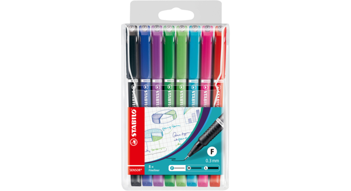 Fineliner stabilo sensor 189/8 ass(189/8)