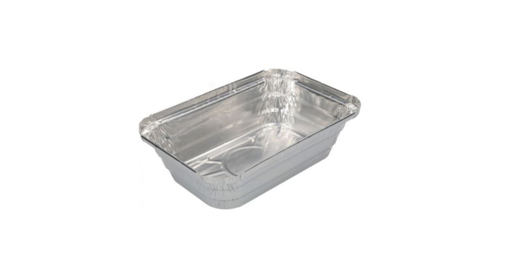 Aluminium bakje, rechthoek, 122x96x34mm, 250ml (1000 stuks)