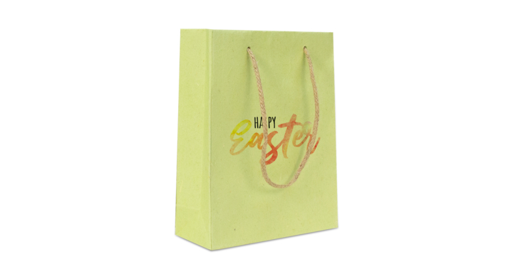 Luxe pasen tassen,Happy Easter, 30,5+10x40,5cm, 100st)
