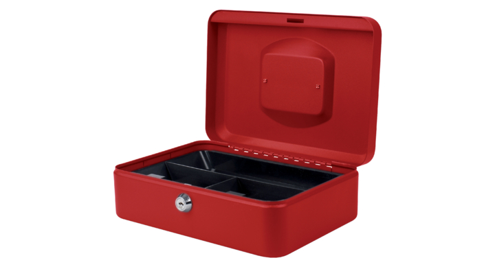 Geldkist pavo 250x180x90mm rood