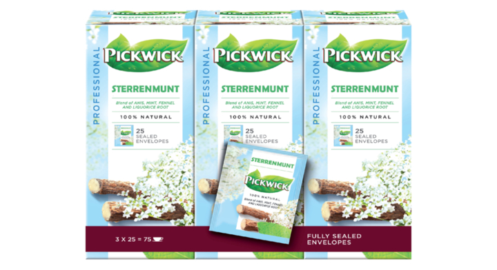 Pickwick Professional, thee, 2 gram, sterrenmunt, 4016826 (25 stuks)
