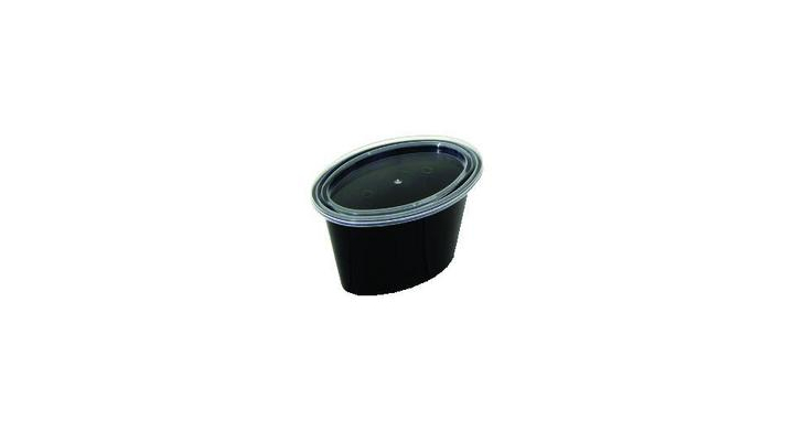 Portiecup Zwart 120Cc Incl. Transp. Deksel /500