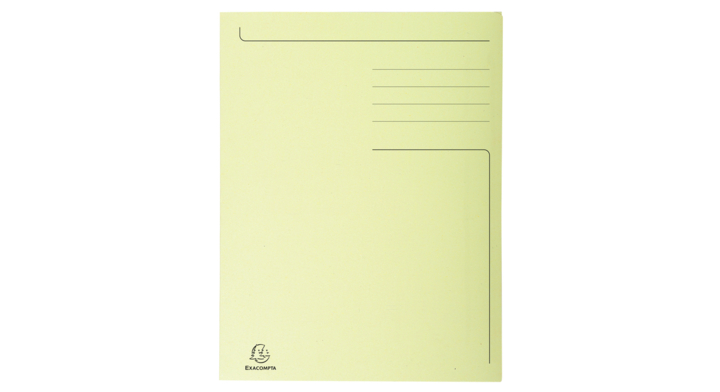 Dossiermap exacompta forever 280g 3kleppen geel(448005e)