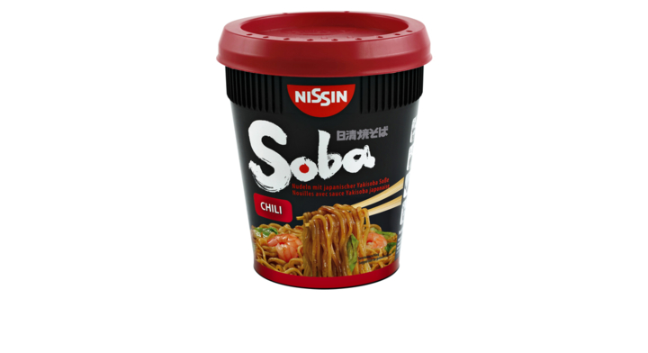 Nissin Soba, noodles, Chili, 238005100 (1 stuk)