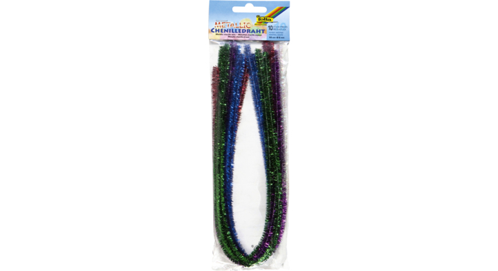 Draad chenille folia metallic assorti(77869)