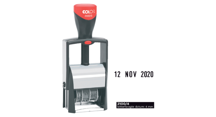 Colop Classic 2100, datumstempel, 4mm, kussen zwart