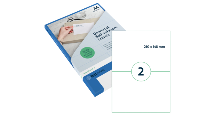 Etiket rillprint 210x148mm mat transparant 50st(83223)