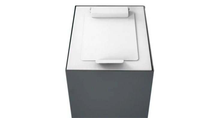 Top met klepdeksel voor modulaire afvalscheidingsbak, wit, VB 197767 (1 stuk) | afvalstroom overig(e)