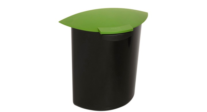 Ovale kunststof inzetbak met deksel, 6 ltr, zwart, VB 201838