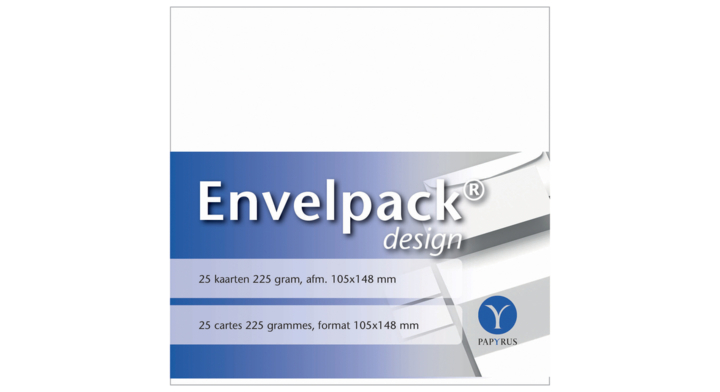 Enkele kaart papyrus design c6 wit