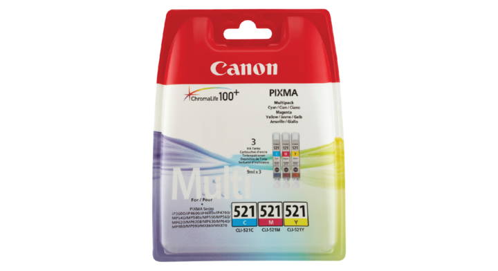 Inkcartridge canon cli-521 multipack kleur(canbci521p)