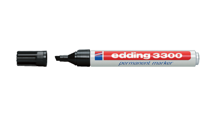Viltstift edding 3300 perm schuin 1-5mm zwart
