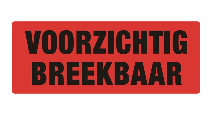 Waarschuwingsetiket voorzichtig breekbaar 500st(76820)