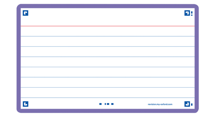 Flashcard oxf 2.0 75x125mm 80vel 250gr lijn paars(400133877)