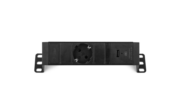 Filex, Power Desk Up 1.0, 1x 230v, 1x USB A+C Charge, zwart